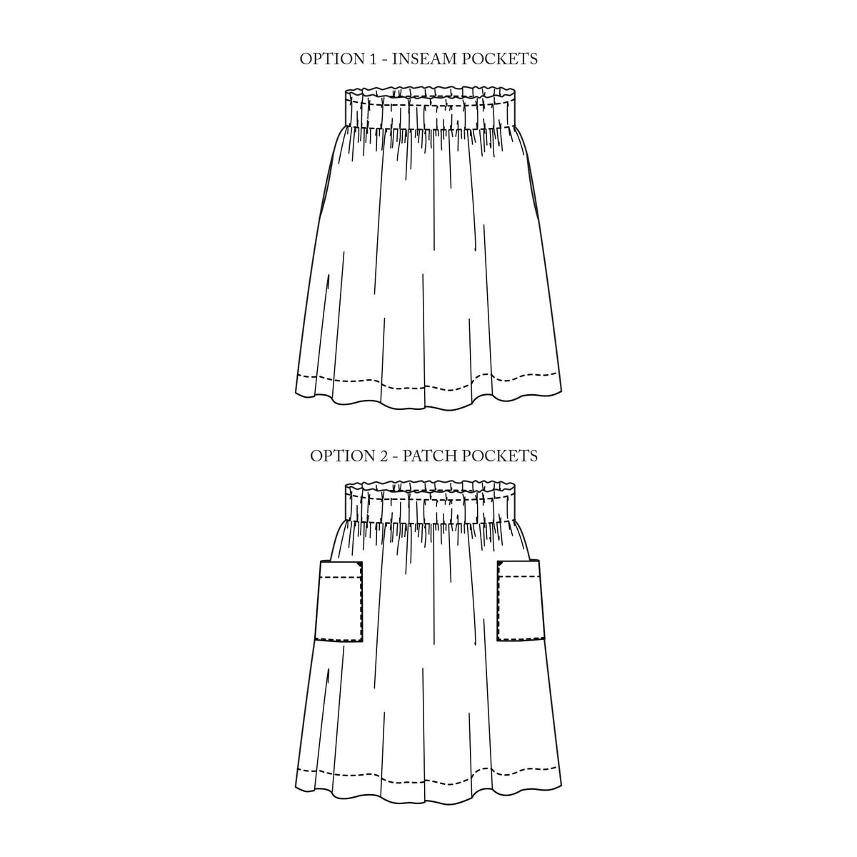 Merchant & Mills-Mathilde Skirt Pattern - PDF DOWNLOAD-sewing pattern-gather here online