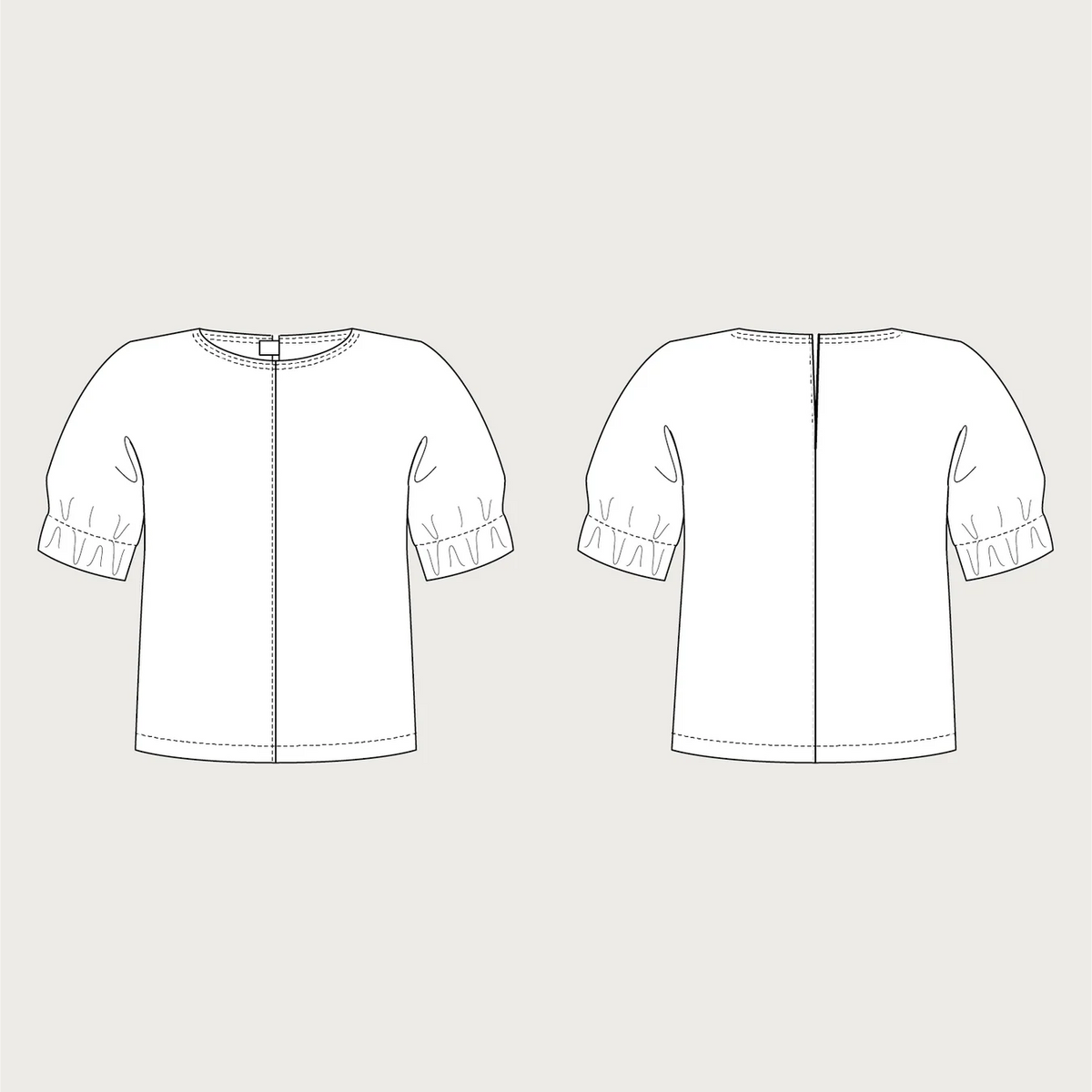 Assembly Line-Cuff Top Pattern (MINI-3XL)-sewing pattern-gather here online