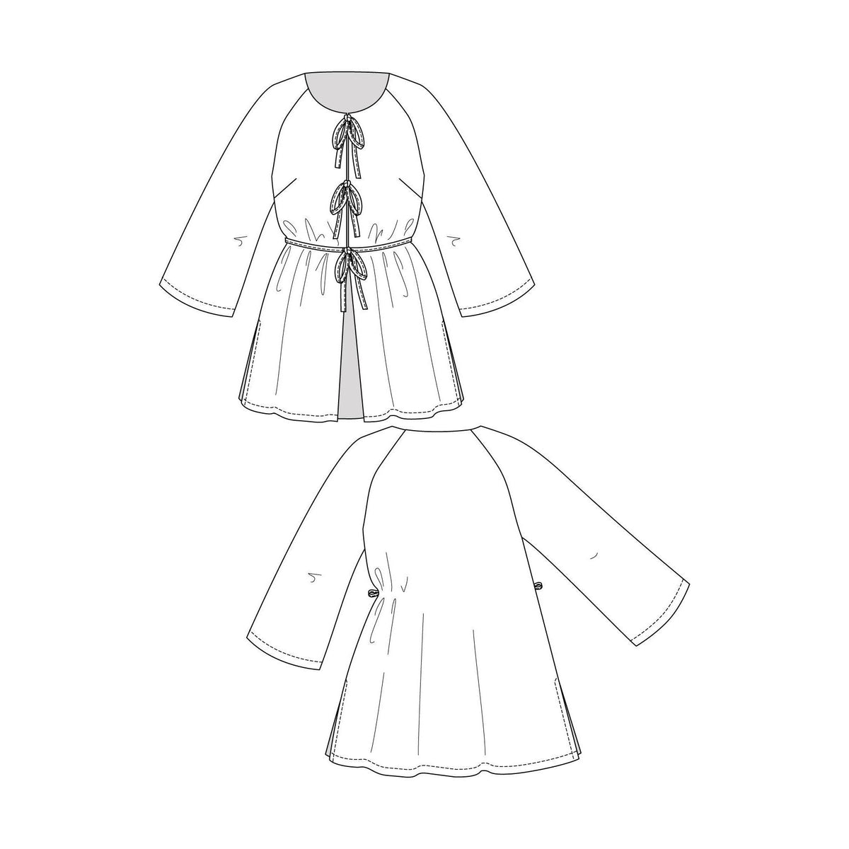 Named Clothing-Maite Raglan Tunic & Dress Pattern - PDF DOWNLOAD-sewing pattern-gather here online