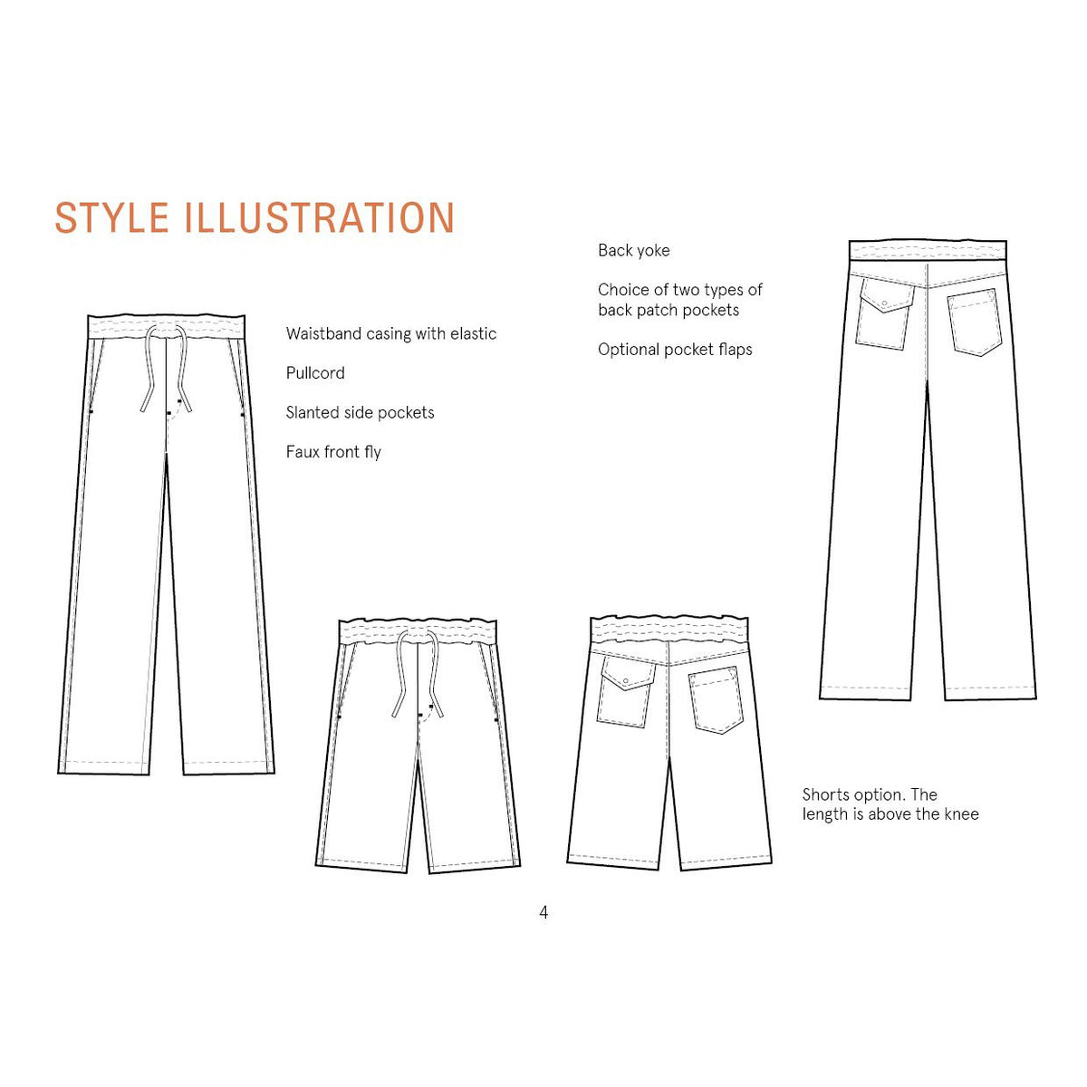 Wardrobe By Me-Summer Pants Pattern-sewing pattern-gather here online