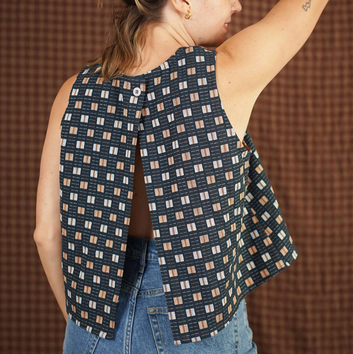 Matchy Matchy Sewing Club-Open Back Smock Top Pattern - PDF DOWNLOAD-sewing pattern-gather here online