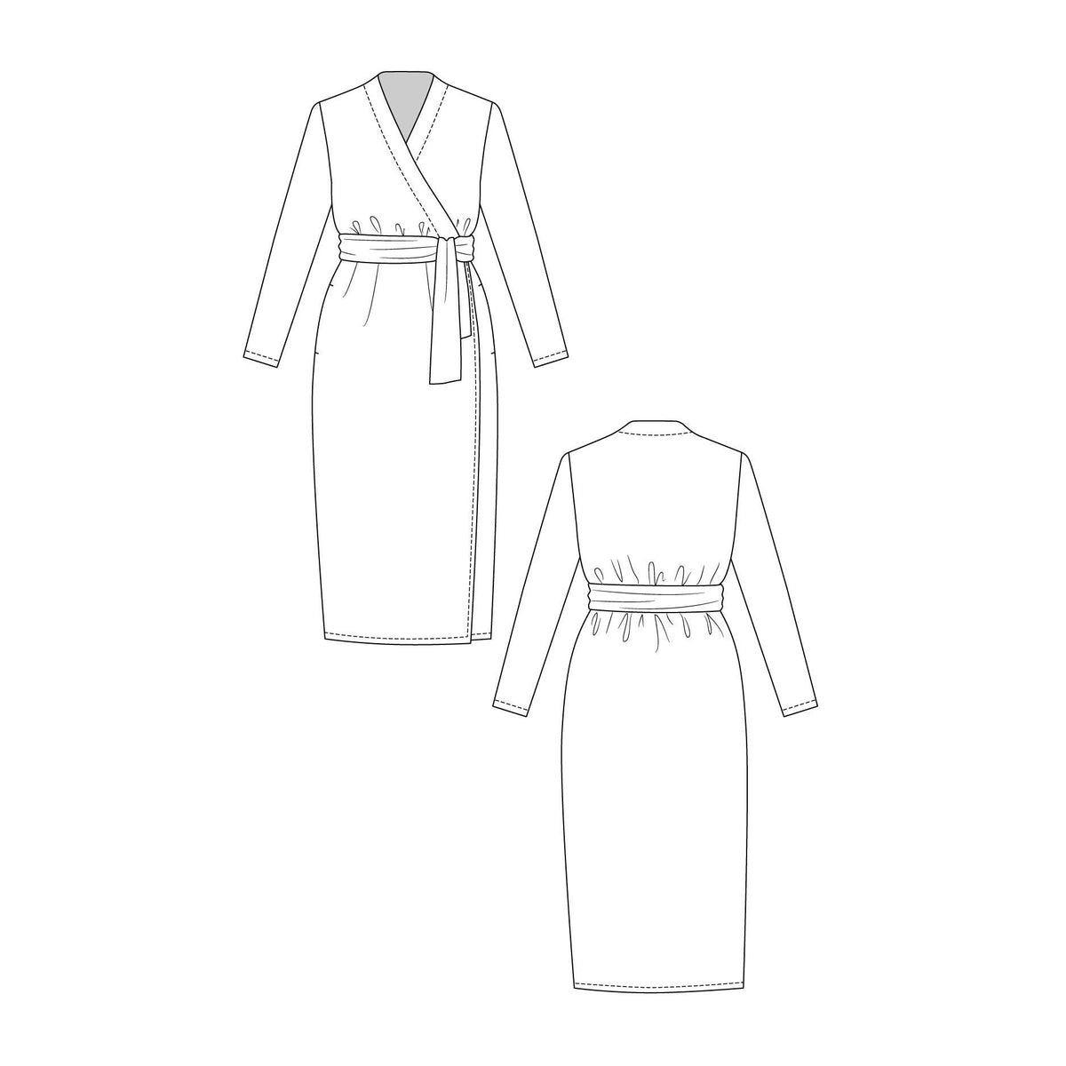 Named Clothing-Olivia Wrap Dress Pattern - PDF DOWNLOAD-sewing pattern-gather here online