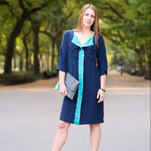 Liesl + Co-Weekend Getaway Blouse & Dress Pattern - PDF DOWNLOAD-sewing pattern-gather here online