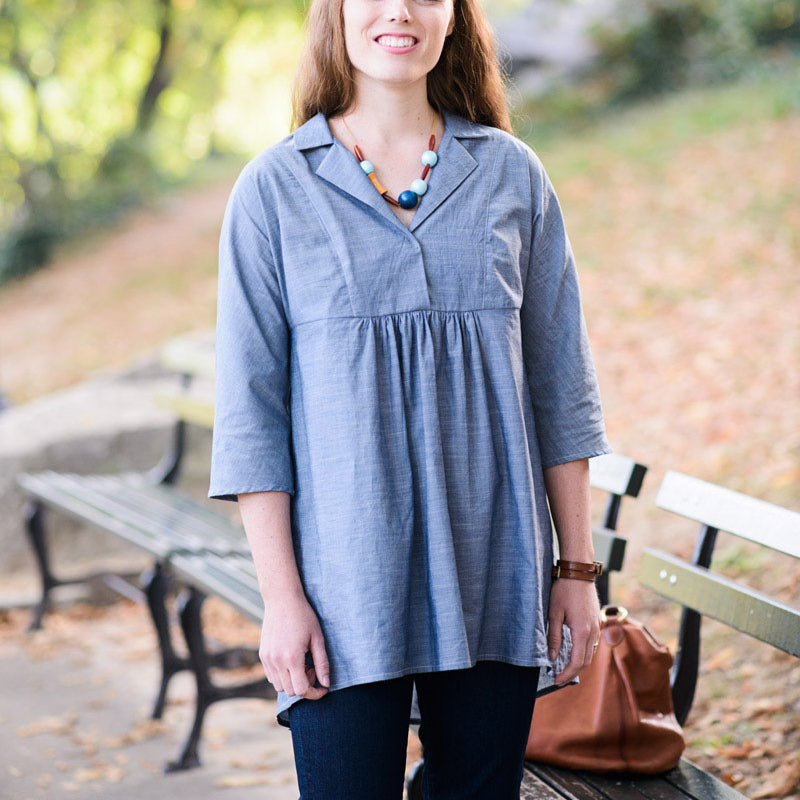 Liesl + Co-Late Lunch Tunic Pattern - PDF DOWNLOAD-sewing pattern-gather here online
