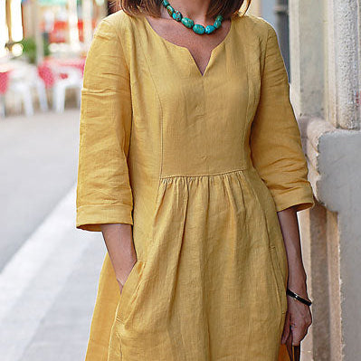 Liesl + Co-Cinema Dress Pattern - PDF DOWNLOAD-sewing pattern-gather here online