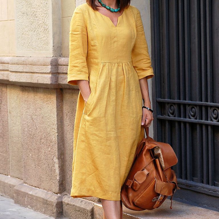 Liesl + Co-Cinema Dress Pattern - PDF DOWNLOAD-sewing pattern-gather here online