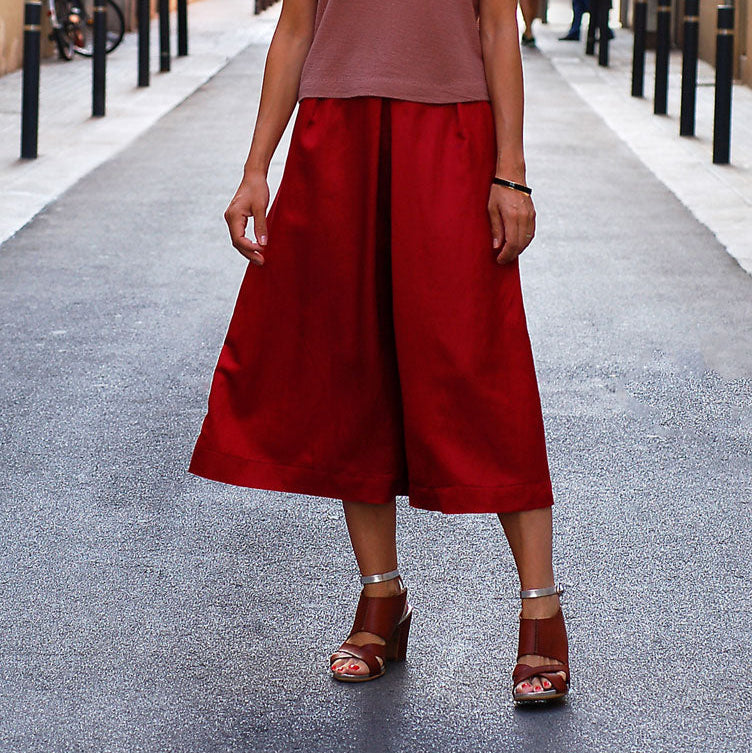 Liesl + Co-Girl Friday Culottes Pattern - PDF DOWNLOAD-sewing pattern-gather here online