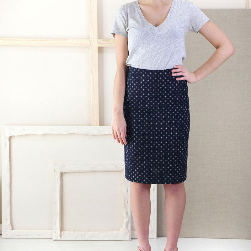 Liesl + Co-Extra-Sharp Pencil Skirt Pattern - PDF DOWNLOAD-sewing pattern-gather here online