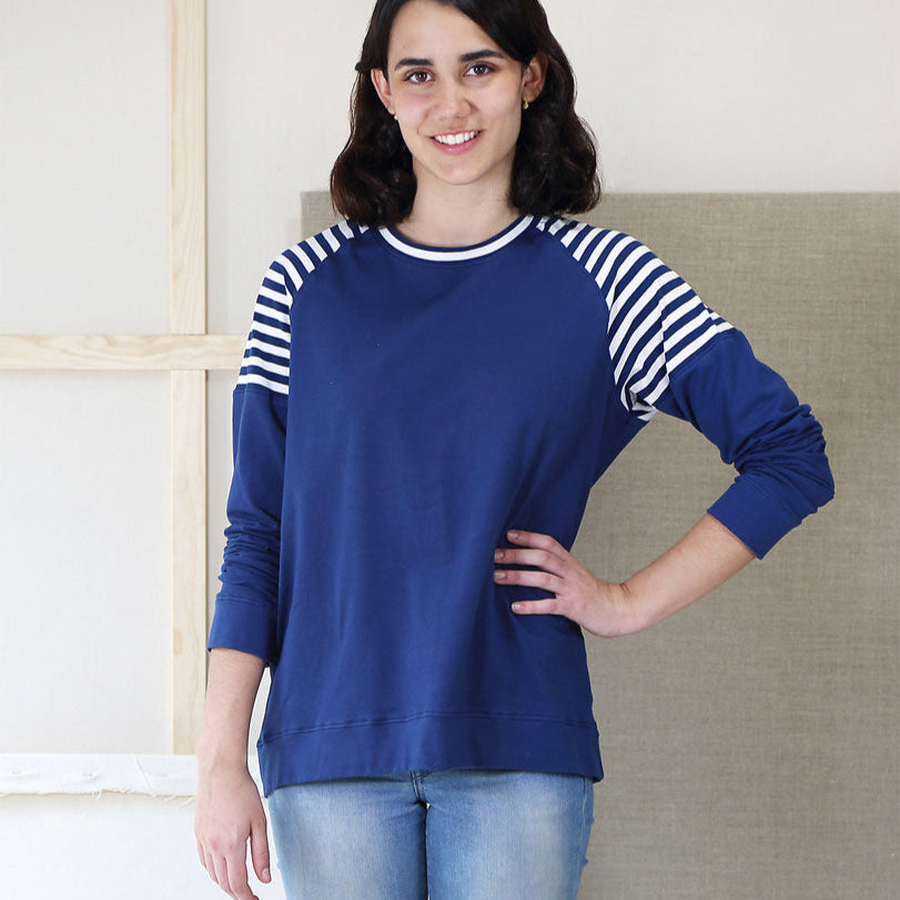 Liesl + Co-Neighborhood Sweatshirt & Hoodie Pattern - PDF DOWNLOAD-sewing pattern-gather here online