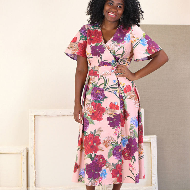 Liesl + Co-Saint-Germain Wrap Dress Pattern - PDF DOWNLOAD-sewing pattern-gather here online