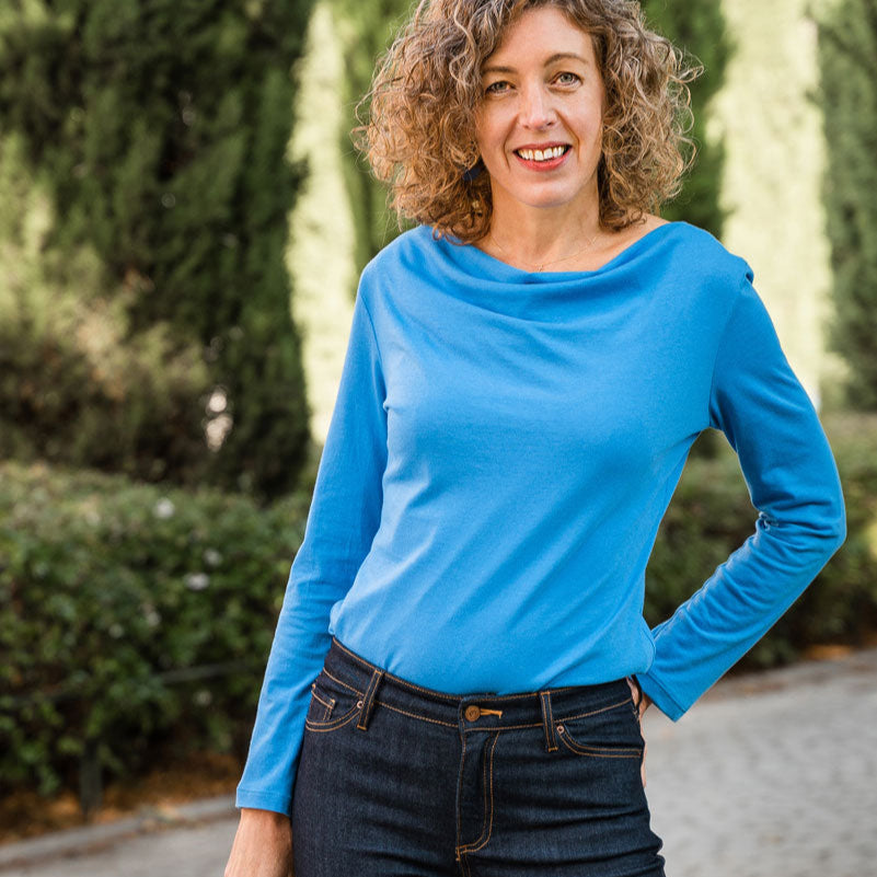 Liesl + Co-Easton Cowl-Neck Tee Pattern - PDF DOWNLOAD-sewing pattern-gather here online