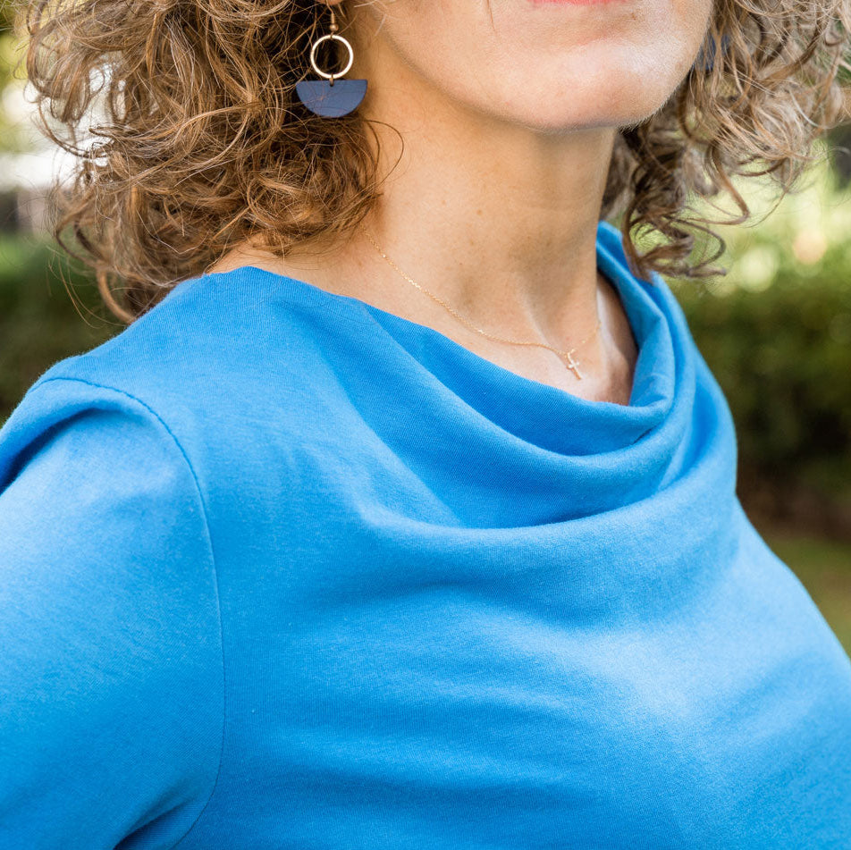 Liesl + Co-Easton Cowl-Neck Tee Pattern - PDF DOWNLOAD-sewing pattern-gather here online