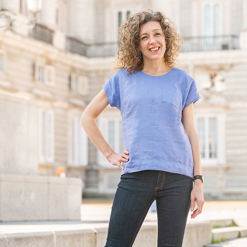 Liesl + Co-Verdun Woven T-Shirt Pattern - PDF DOWNLOAD-sewing pattern-gather here online