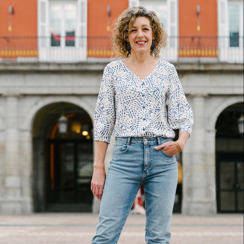 Liesl + Co-Geneva V-Neck Blouse Pattern - PDF DOWNLOAD-sewing pattern-gather here online