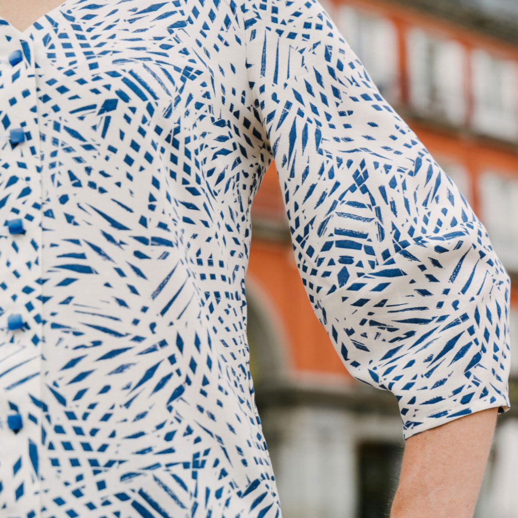 Liesl + Co-Geneva V-Neck Blouse Pattern - PDF DOWNLOAD-sewing pattern-gather here online