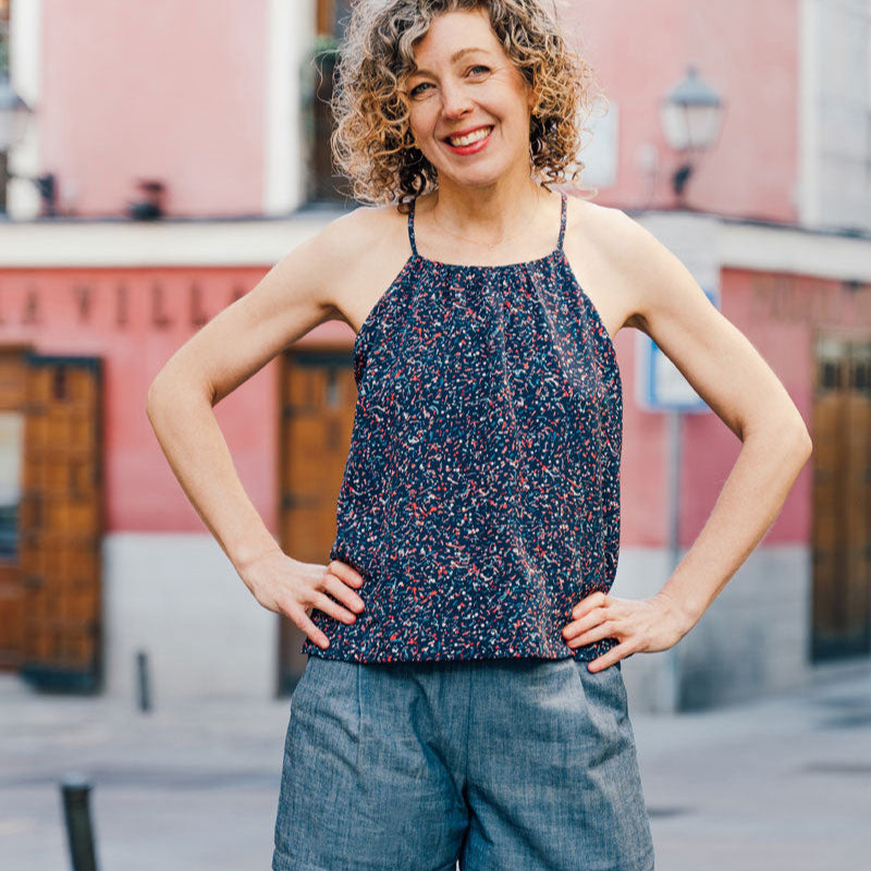 Liesl + Co-Enmore Halter Dress & Top Pattern - PDF DOWNLOAD-sewing pattern-gather here online