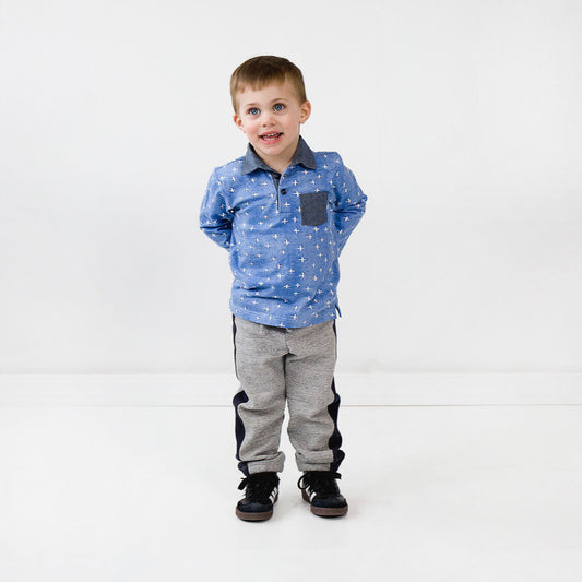 oliver + s-Parachute Polo & Sweatpants Pattern - PDF DOWNLOAD-sewing pattern - kids-gather here online