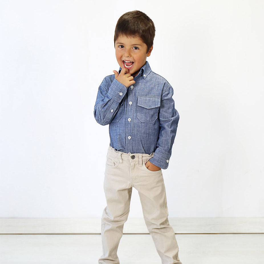 oliver + s-Buttoned-Up Button-Down Shirt Pattern - PDF DOWNLOAD-sewing pattern - kids-gather here online
