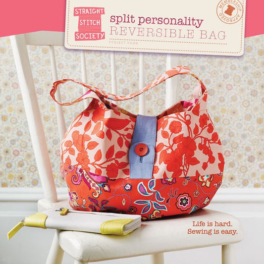 Straight Stitch Society-Split Personality Reversible Bag Pattern - PDF DOWNLOAD-sewing pattern-gather here online