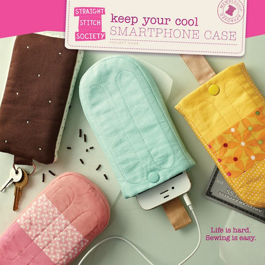 Straight Stitch Society-Keep Your Cool Smartphone Case Pattern - PDF DOWNLOAD-sewing pattern-gather here online