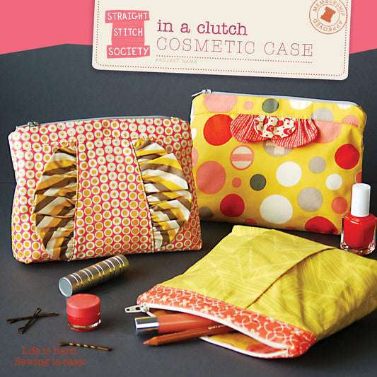 Straight Stitch Society-In A Clutch Cosmetic Case Pattern - PDF DOWNLOAD-sewing pattern-gather here online