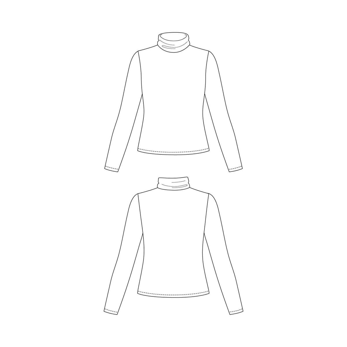 Named Clothing-Paola Turtleneck Tee Pattern - PDF DOWNLOAD-sewing pattern-gather here online