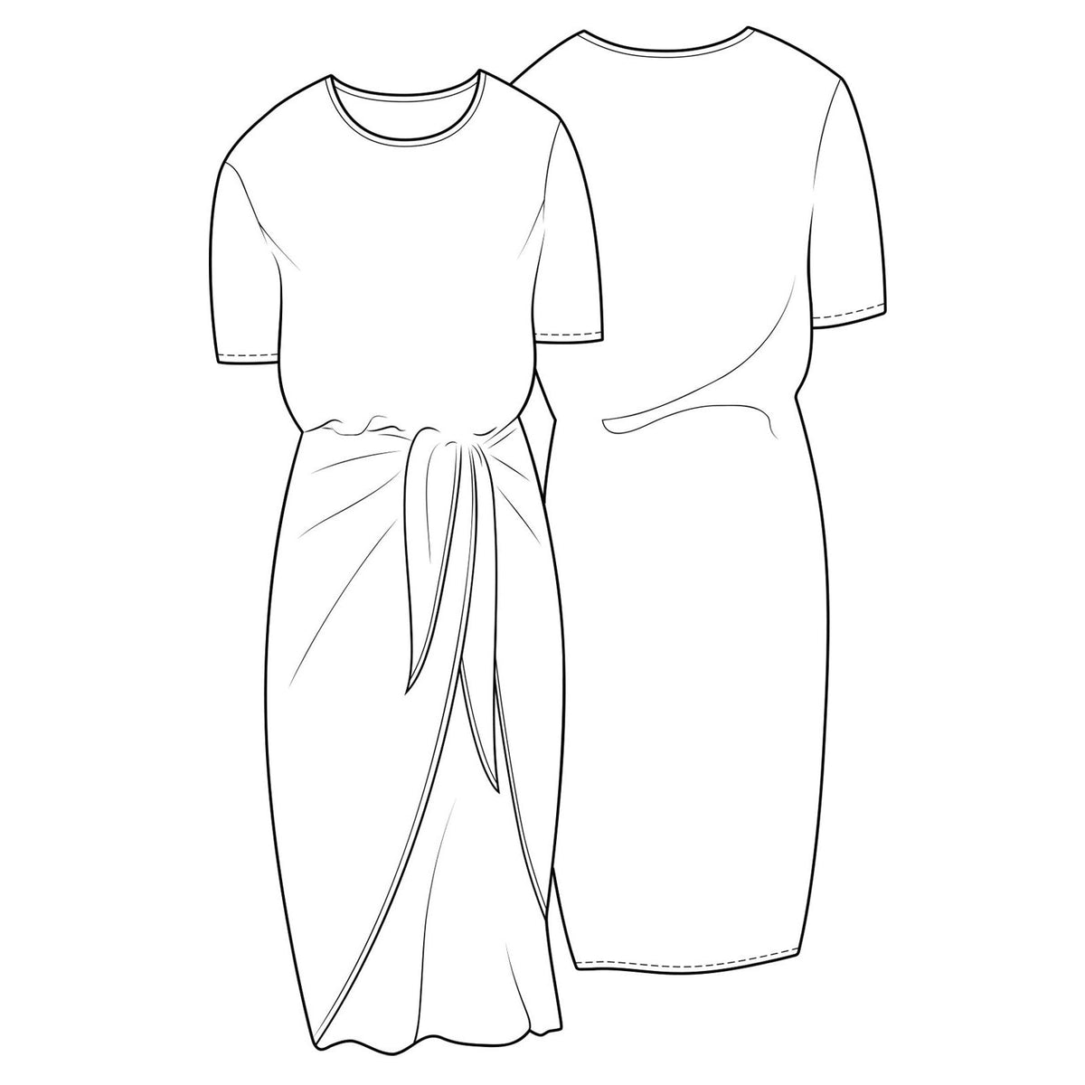 The Maker's Atelier-The Pareo Dress Pattern - PDF DOWNLOAD-sewing pattern-gather here online