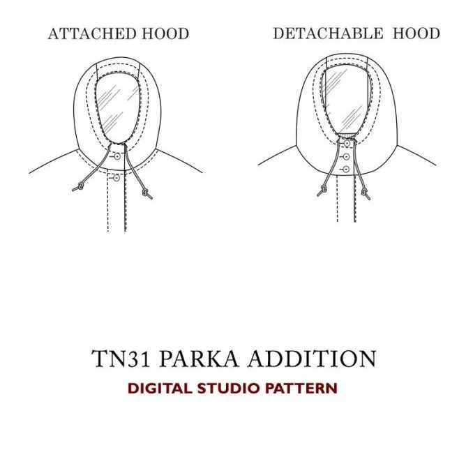 Merchant & Mills-TN31 Parka Hood Addition - PDF DOWNLOAD-sewing pattern-gather here online