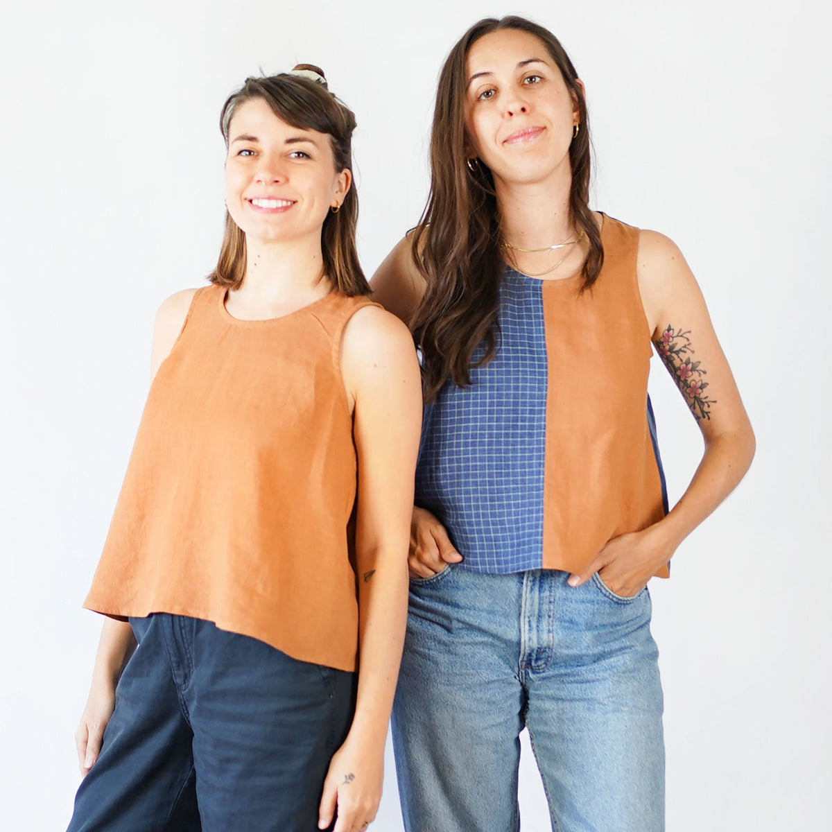 Matchy Matchy Sewing Club-Peplum Split Tank Pattern - PDF DOWNLOAD-sewing pattern-gather here online