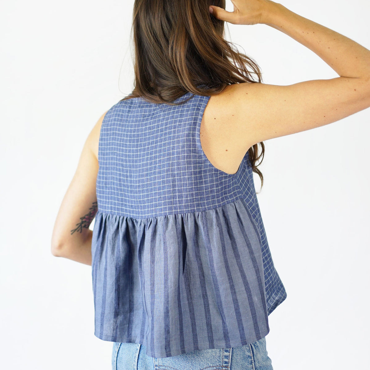 Matchy Matchy Sewing Club-Peplum Split Tank Pattern - PDF DOWNLOAD-sewing pattern-gather here online