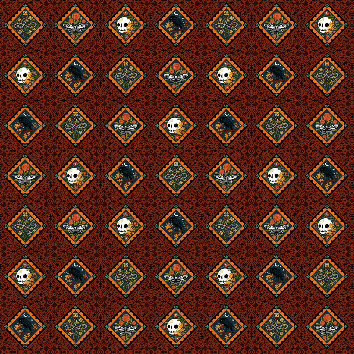 Free Spirit-More Than Bones Tiles-fabric-gather here online