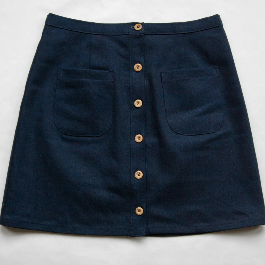 Anna Allen Patterns-Denim Button Up Skirt Pattern - PDF DOWNLOAD-sewing pattern-gather here online