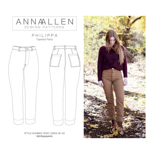 Anna Allen Patterns-Philippa Pants Pattern - PDF DOWNLOAD-sewing pattern-gather here online
