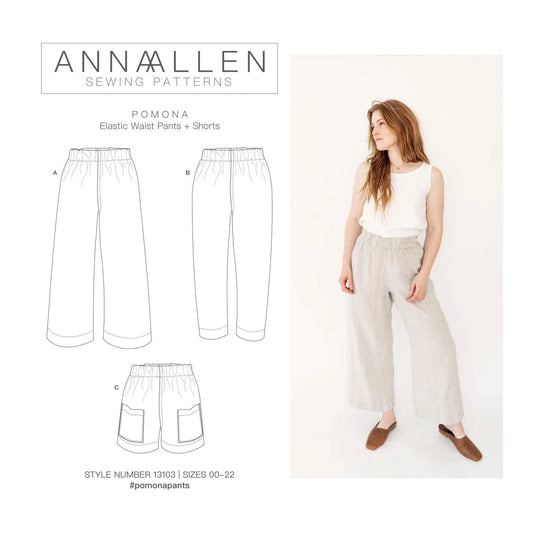 Anna Allen Patterns-Pomona Pants + Shorts Pattern - PDF DOWNLOAD-sewing pattern-gather here online