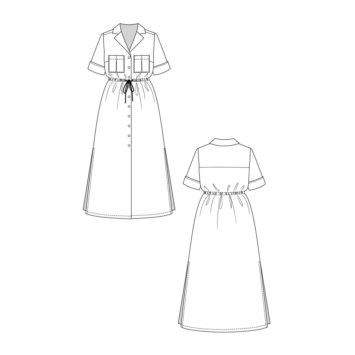 Named Clothing-Reeta Shirt Dress Pattern - PDF DOWNLOAD-sewing pattern-gather here online