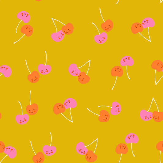 Ruby Star Society-Cherry Friends Goldenrod-fabric-gather here online