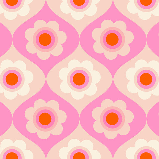 Ruby Star Society-Trinketry Floral Flamingo-fabric-gather here online
