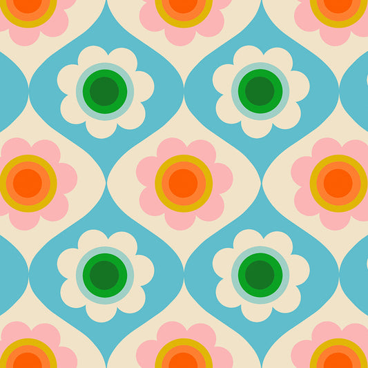 Ruby Star Society-Trinketry Floral Turquoise-fabric-gather here online