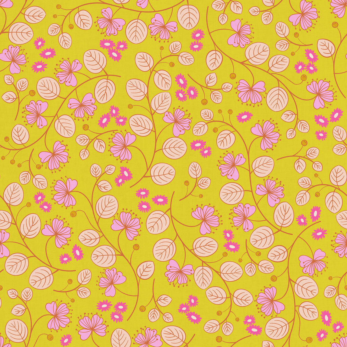 Ruby Star Society-Caper Floral Citron-fabric-gather here online