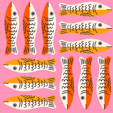 Ruby Star Society-Little Sardines Lucky Pink-fabric-gather here online