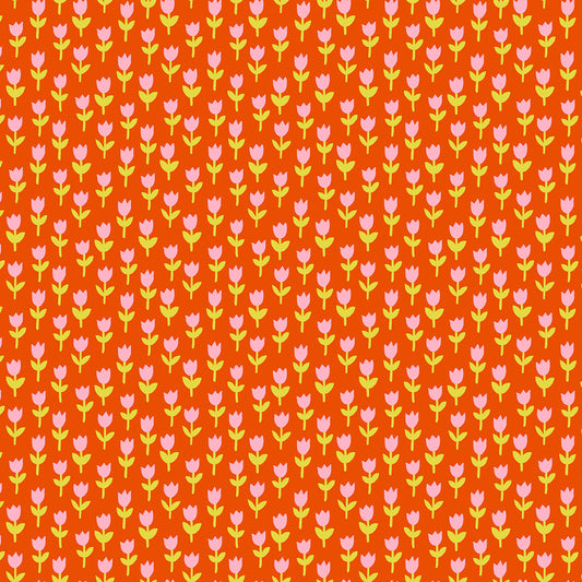 Ruby Star Society-Tulips Warm Red-fabric-gather here online