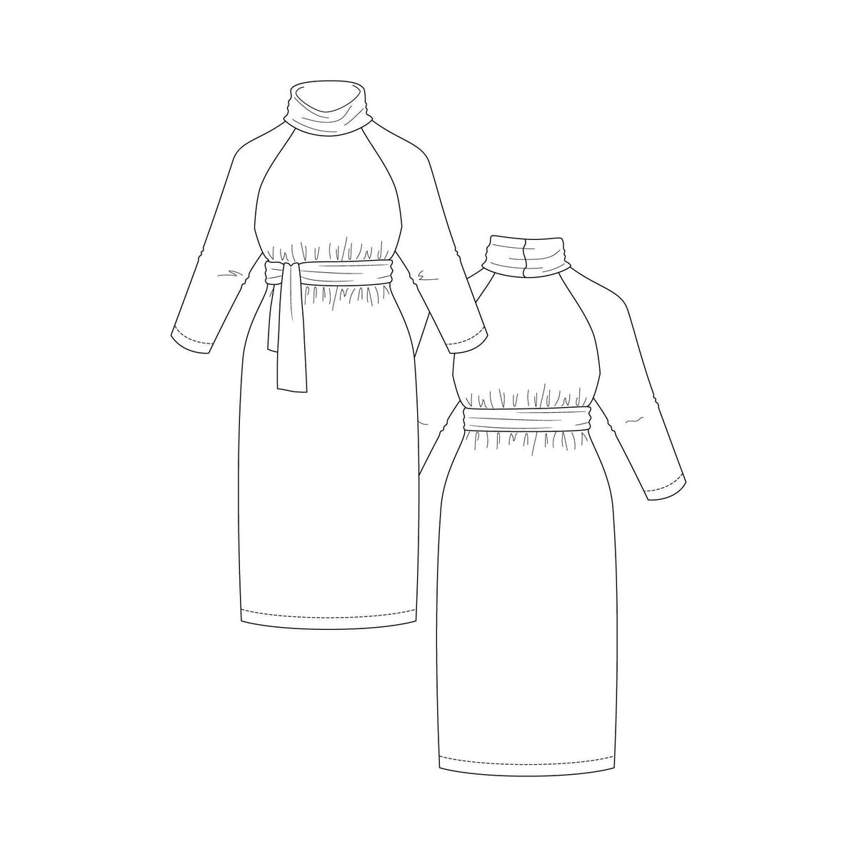 Named Clothing-Salla Sweater Dress Pattern - PDF DOWNLOAD-sewing pattern-gather here online
