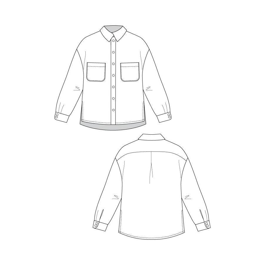 Named Clothing-Silmu Shirt & Shirt Dress Pattern - PDF DOWNLOAD-sewing pattern-gather here online