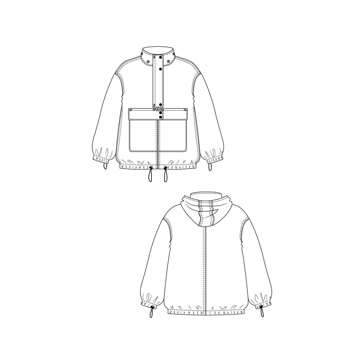 Named Clothing-Sirkka Hooded Jacket Pattern - PDF DOWNLOAD-sewing pattern-gather here online