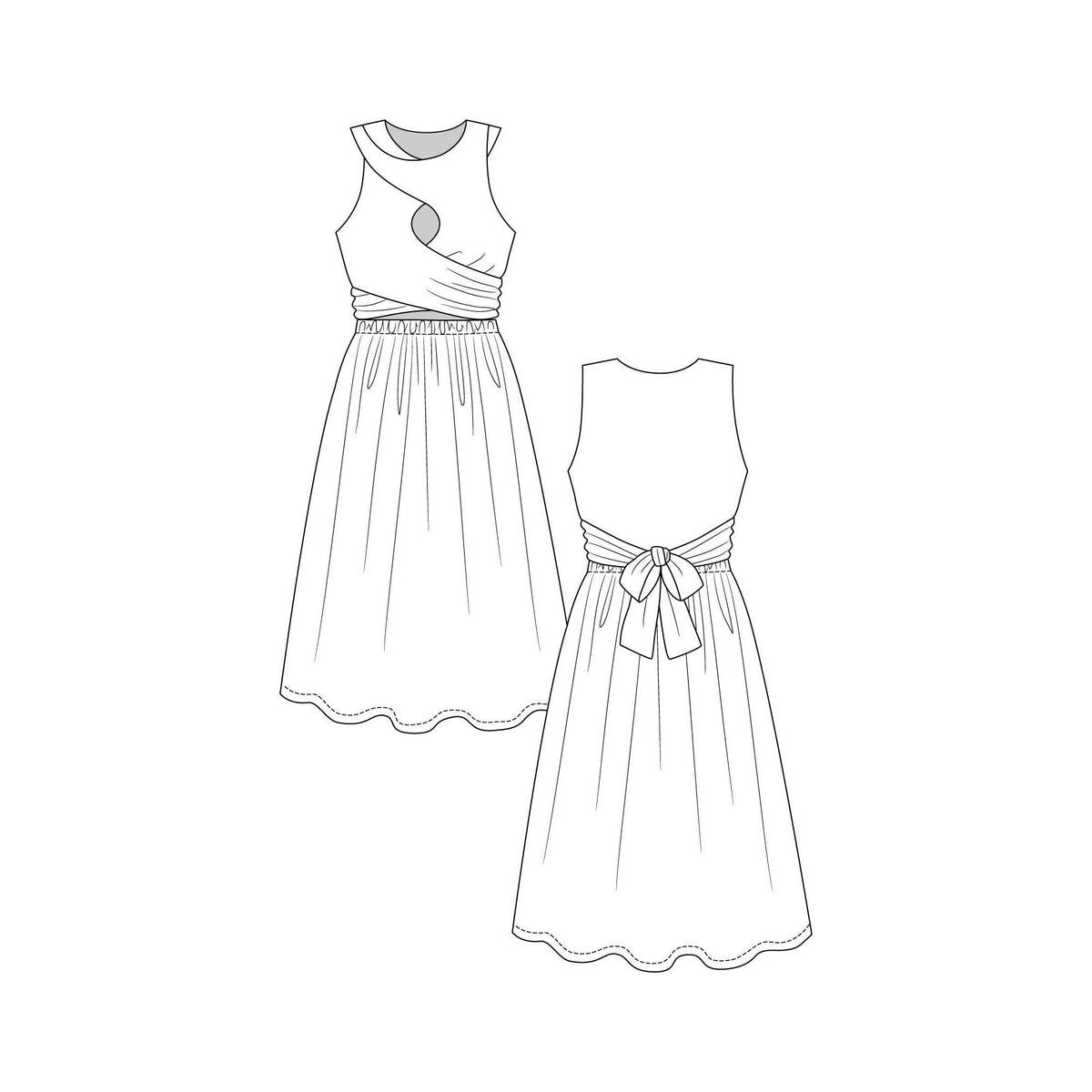 Named Clothing-Sisko Interlace Dress & Top Pattern - PDF DOWNLOAD-sewing pattern-gather here online