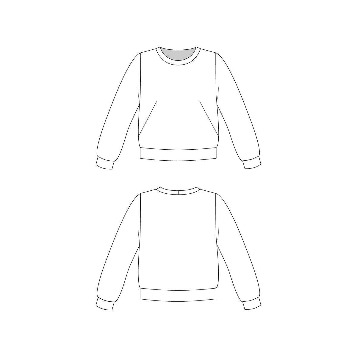 Named Clothing-Sloane Sweatshirt Pattern - PDF DOWNLOAD-sewing pattern-gather here online