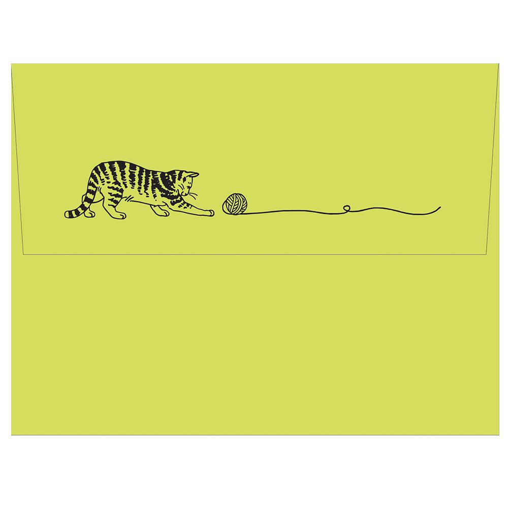 Smudge Ink-Cats at Play Note Cards with Letterpress Envelopes-greeting card-gather here online
