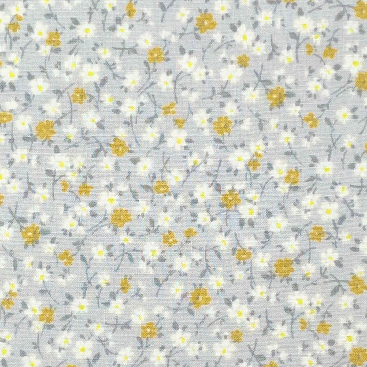 Sevenberry-Floral Toss Gray on Cotton Lawn-fabric-gather here online
