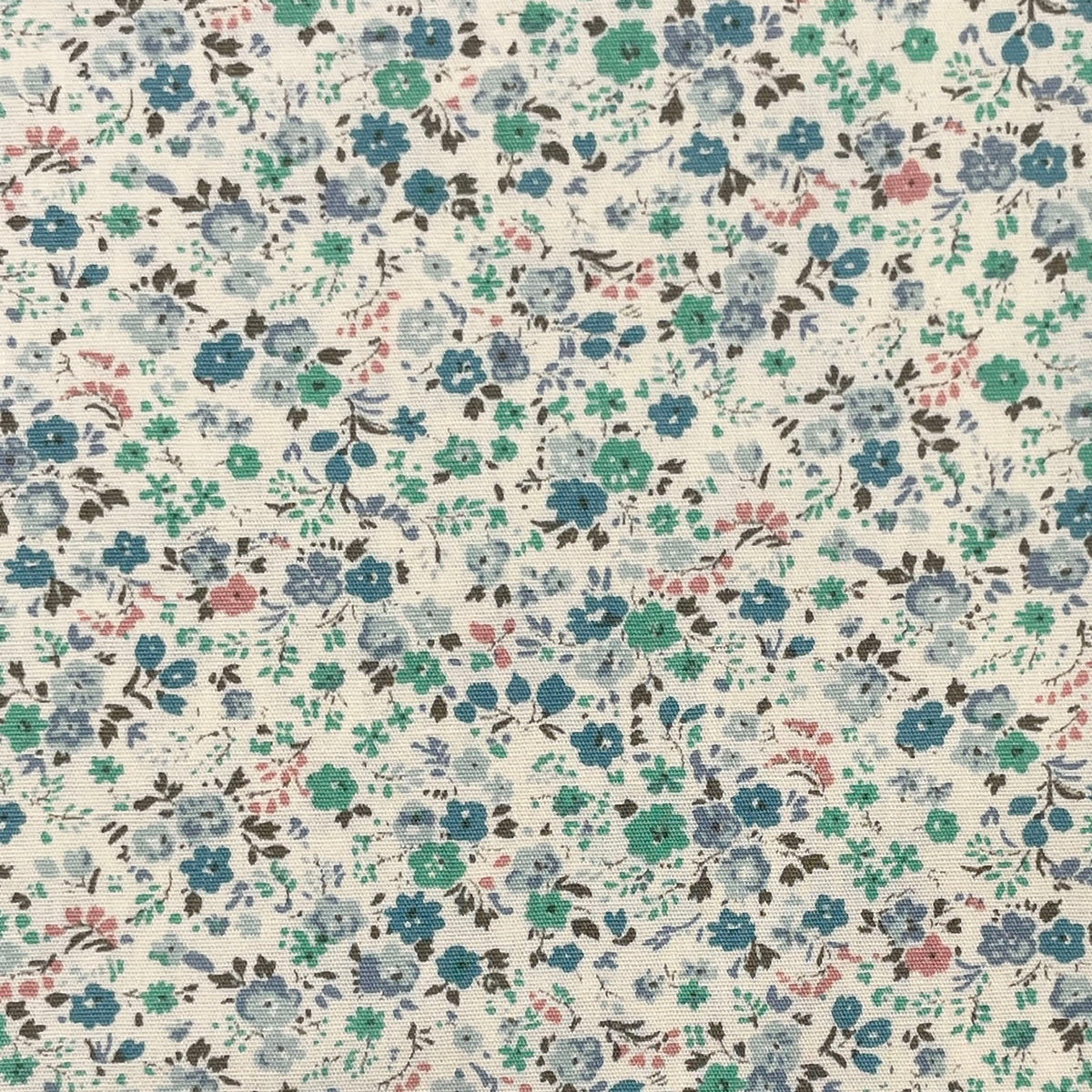 Sevenberry-Petite Floral Blue on Cotton Lawn-fabric-gather here online