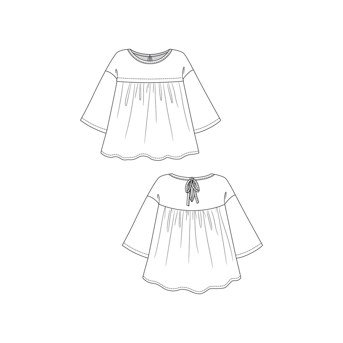 Named Clothing-Syli Dress & Blouse Set Pattern - PDF DOWNLOAD-sewing pattern-gather here online